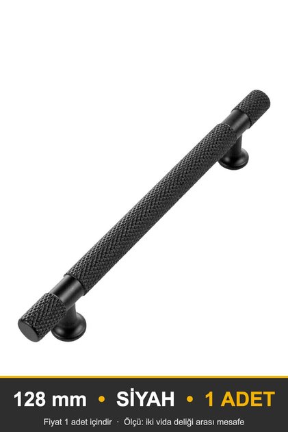 Firuze Siyah 128 Mm Kulp Lüks Country Mutfak Mobilya Dolap Çekmece Kulpu