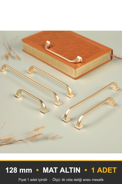 Roman Matte Gold 128 mm Handle Luxury Country Kitchen Furniture Cabinet Drawer Handle