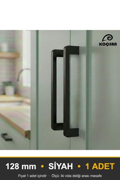 Hüma Black 128 mm Handle Luxury Country Kitchen Furniture Cabinet Drawer Handle