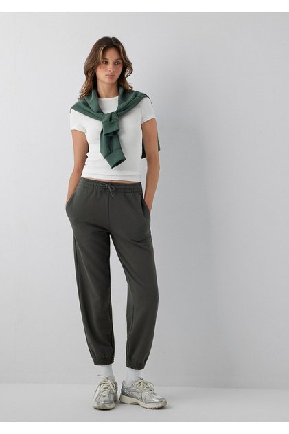 Khaki Basic Sweatpants 1600903-71553