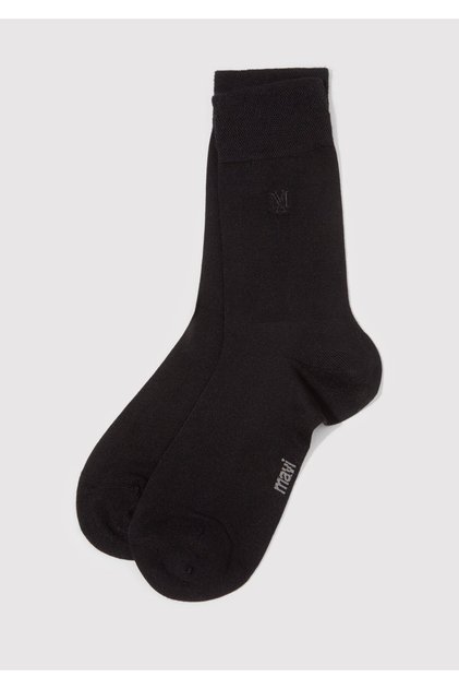 Mühür Logo Printed Black Socks 0911965-900