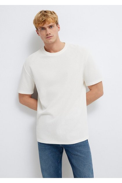 Ecru Basic T-Shirt Loose Fit / Relaxed Fit 0613153-70056
