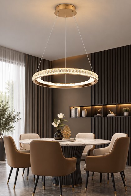 Elio 60 Lık Gold Ledli Avize Yatak Odası, Koridor, Salon Avize