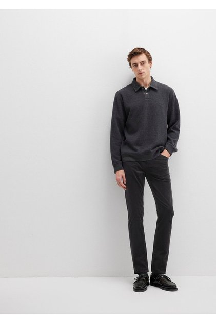 Trousers - Black - Straight