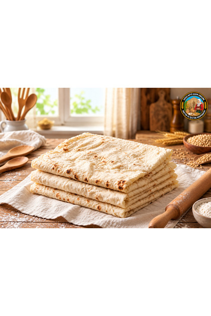 El Yapımı Doğal Yufka Ekmeği - Geleneksel Köy Yufkası (4'lü Paket)