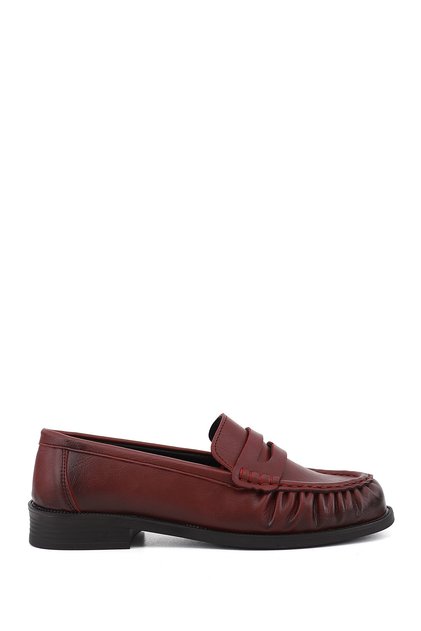 Women's Burgundy Loafer Shoes