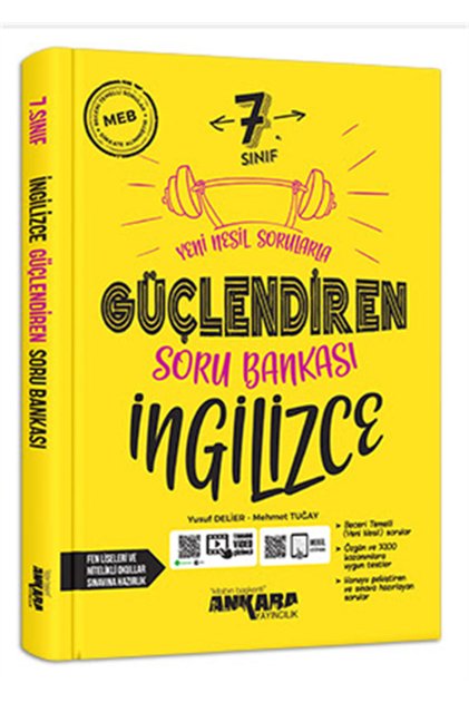 Ankara Yayıncılık 7. Sınıf İngilizce Güçlendiren Soru Bankası