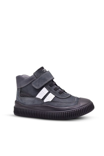 Marcus Boy's Genuine Leather Single Velcro Smoked Color Boots
