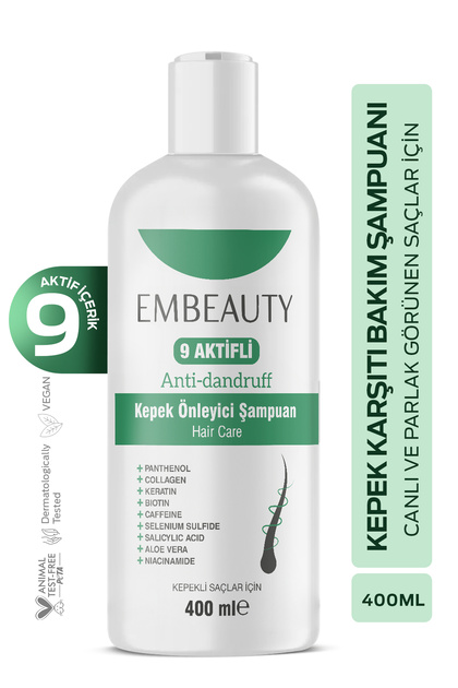 Anti-Dandruff Itching and Eczema 9 Active Anti-Dandruff Salt-Free Shampoo 400 ml