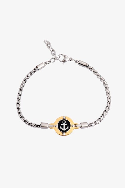 316L Steel Ocean Flex Gold Anchor Chain Men's Bracelet