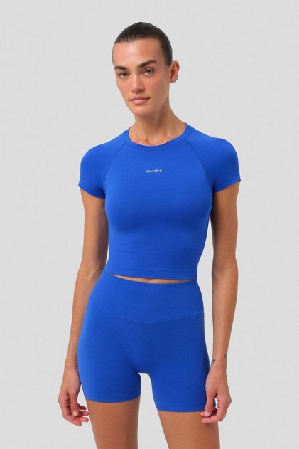 SoftHold™ Sırtı Baskı Detaylı Crop Tişört