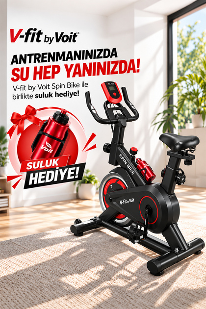 Voit Garantili Db100 Pro Spin Bike Elden Nabız Ölçer Direnci Ayarlanabilir Sessiz Çalışır