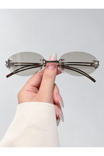 Bali Silver Oval Round Transparent Women Men Unisex Blue Block Blue Light Protection Screen Glasses Eyewear