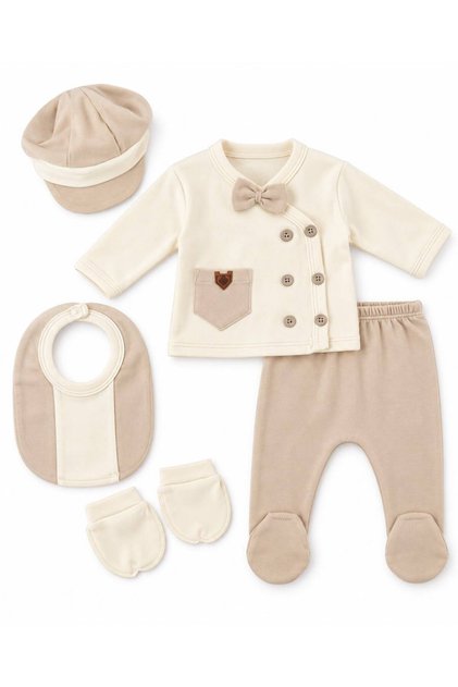 Organic Five-Piece Hospital Release Set with Bow Tie 100% Cotton for Men
