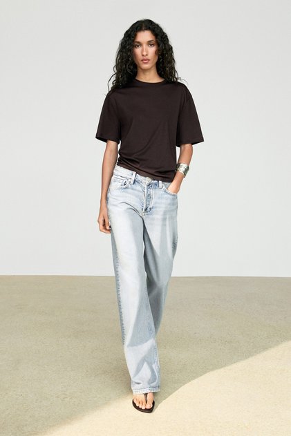 %100 pamuklu oversize kısa kollu t-shirt