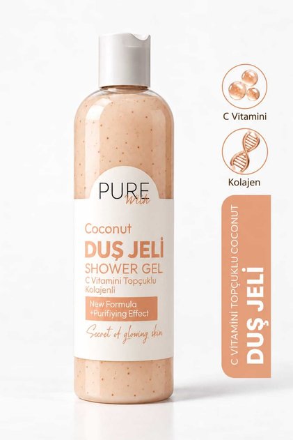 Vitamin Topçuklu Coconut Extract Moisturizing Shower Gel 400 ml – Natural Refreshing Effect