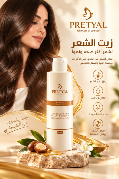 زيت الشعر من بريتيال الغني يالزيوت الطبيعية 250 مل -