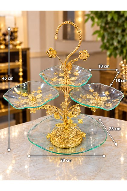 Glass gilded hostess C020/4