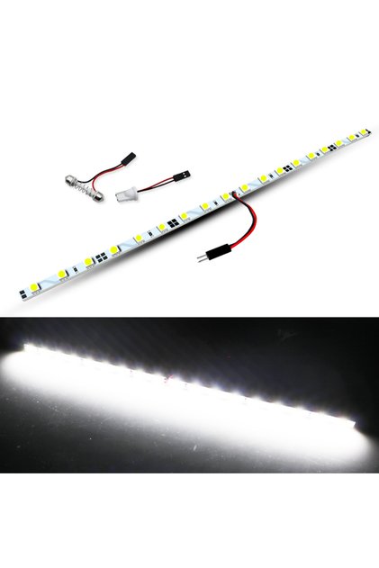 6000K Xenon White 1pc T10 W5W LED Strip Light For Car Trunk Cargo Area or Interior Illumination,For