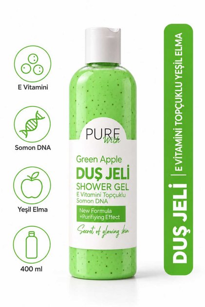 E Vitamin Topçuklu Yeşil Elma Özlü Kalıcı Koku & Nemlendirici & Kolajen Etkili