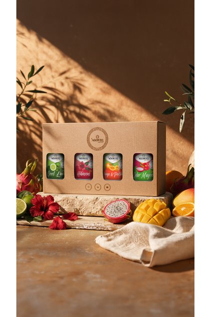 Tanışma Seti-Cool Lime • Hibiskus • Mango & Portakal • Ejder Meyvesi-4x120 ml Baz Seti