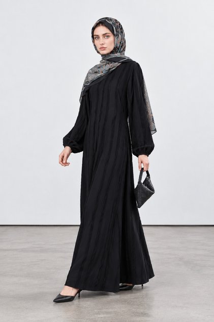 Ruffle Detailed Dream Dress-Black