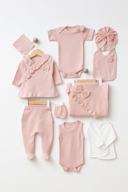 Baby Girl Reported Fistulated 10-Piece Newborn Hospital Discharge Zibin Set Boxed