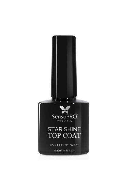 Top Coat Star Shine - Oja Semipermanentă SensoPRO Milano 10ml - Gel Finish