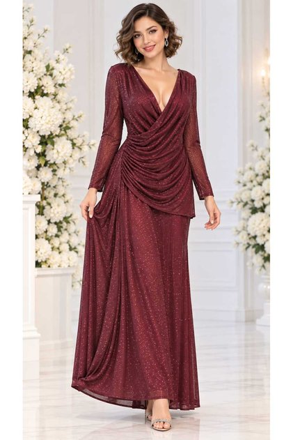 Elegant and Luxurious Shiny Soft Evening Dress