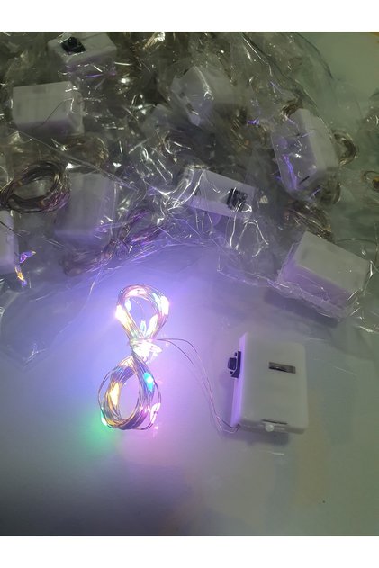 1 Metre Renkli LED Tel Işık – Pilli, 3 Modlu Dekoratif Işık