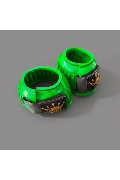 Green Velcro Horse Hoof Protector Rubber – Flexible and Durable Heel Protector Set (2 Pieces)