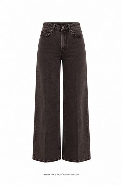 Chocolate Coffee Wide-Leg Jeans, Brown