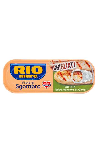 Fileuri de macrou la grătar în ulei de măsline extravirgin Rio Mare, 120 g