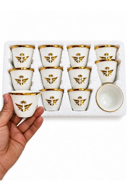 Luxury Porcelain Coffee Mugs for Business Men Gold - Small Size