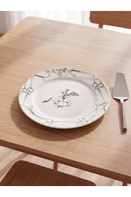 High-Quality Pieces from Çelebi Store: Horse-Printed Porcelain Serving Plate