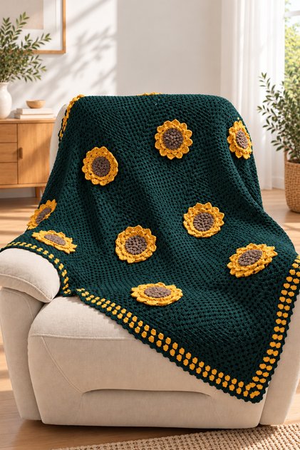 Mini Boxes - Hand Knitted Sofa Throw & Tv Blanket & Knee Blanket