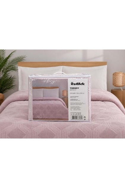 Trendy Embos Double Blanket (220x240) - Art Deco Crystal Gray