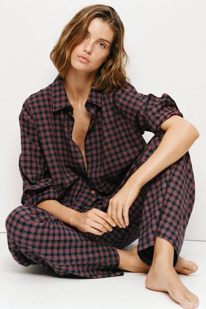 Pamuklu Flanel Pijama Takımı
