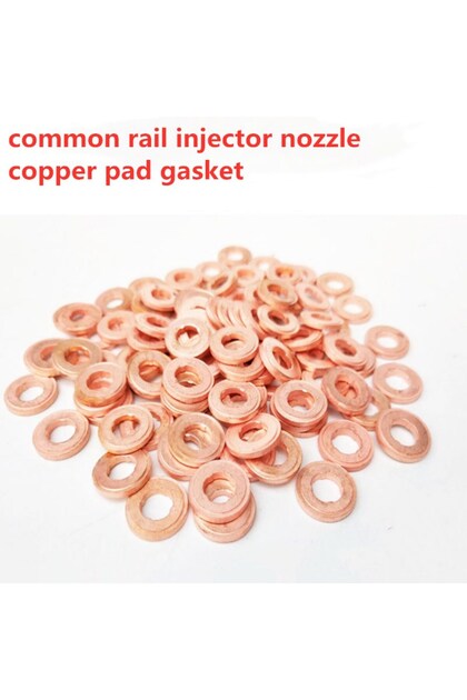 1.5mm 20 Pcs 7x15mm EURO-III Common Rail Injector Nozzle Copper Pad Gasket for Diesel Injector Seali