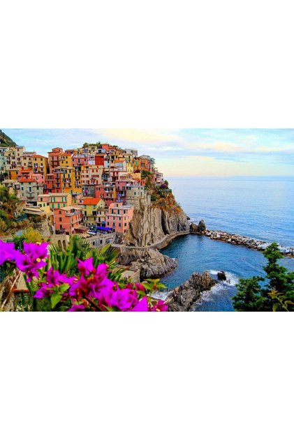 Cinque Terre 500 Pieces Jigsaw Puzzle for Adults Painting Cinque Terre Paper Puzzles Home Decor Wall