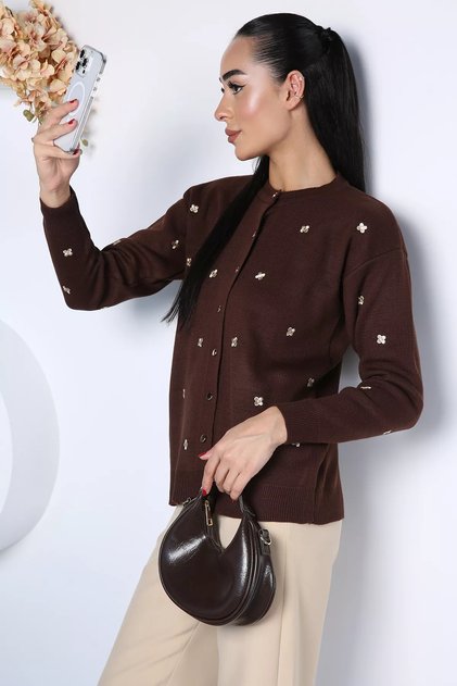 Embroidered Knitwear Cardigan