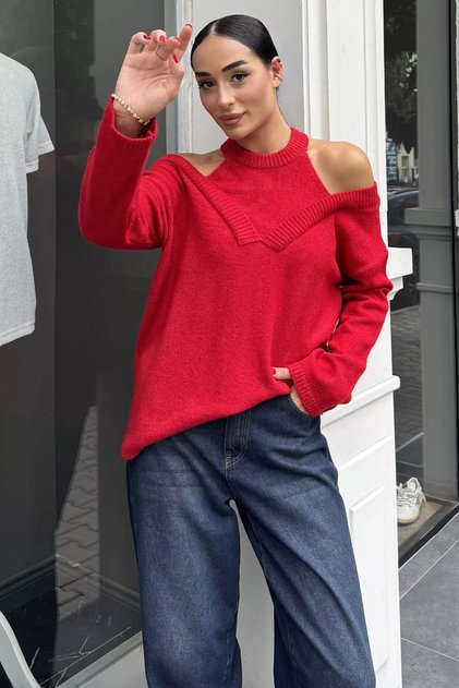 Gülseli Halter Neck Women's Knitwear Blouse