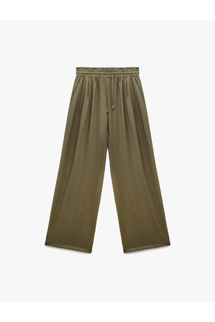 Regular Fit Viscose Wide Leg Palazzo Trousers