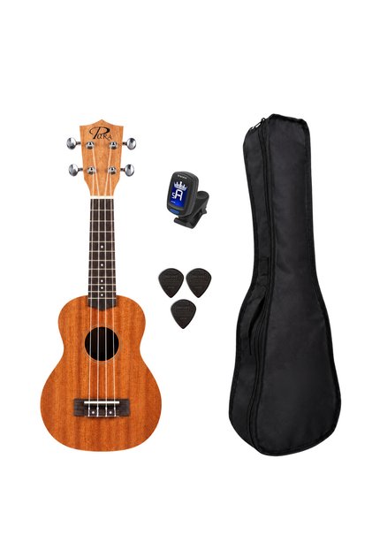 Pk 51 Maun Ağacı Soprano Ukulele + Kılıf + Akort Aleti + Pena