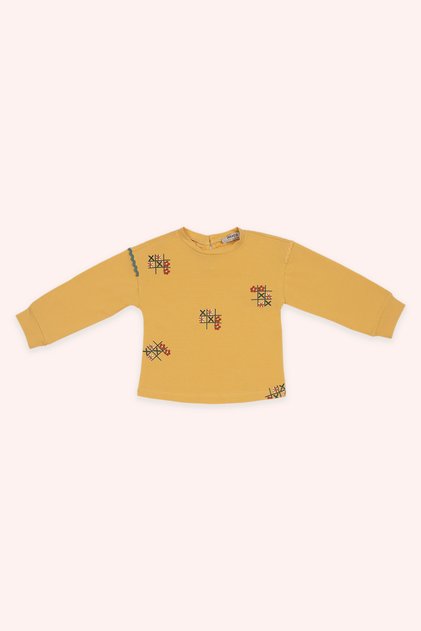 Baby Girl Printed Yellow T-Shirt