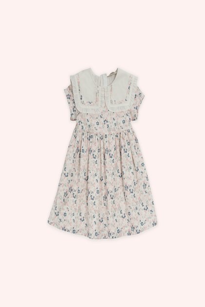 Baby Girl Floral Patterned White Dress