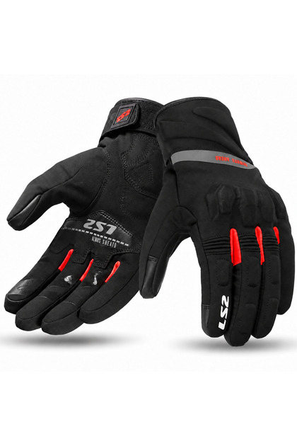 JET 3 WATERPROOF ELDİVEN SİYAH-KIRMIZI