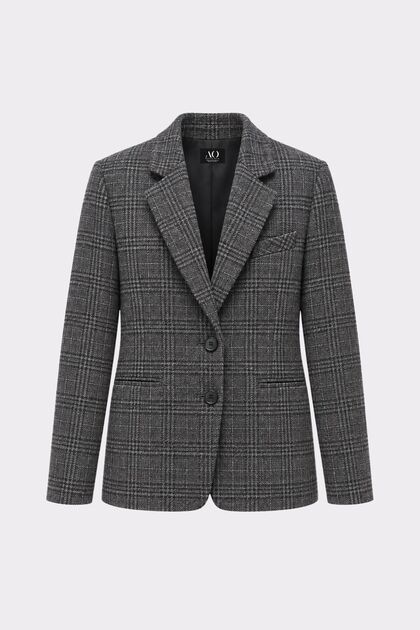 Premium belvion blazer checkered wool jacket