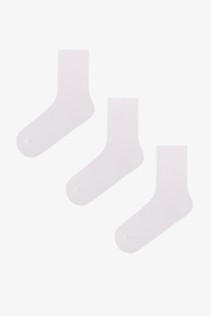 Kadın 3 Çift Pamuklu Tenis Soket Çorap