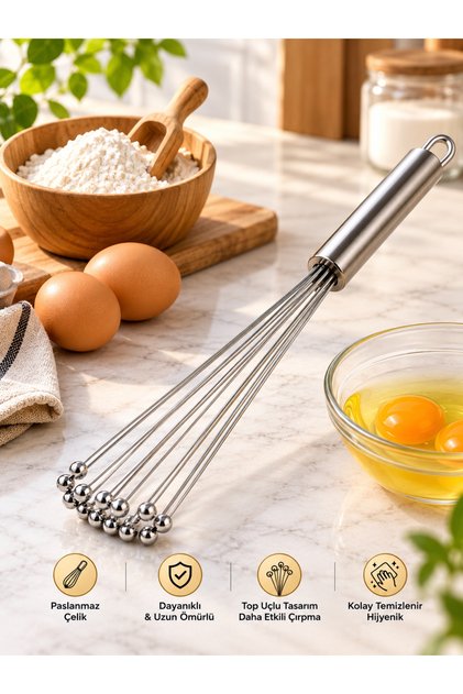 1 Piece New Generation Adjustable Stainless Egg Pastry Whisk